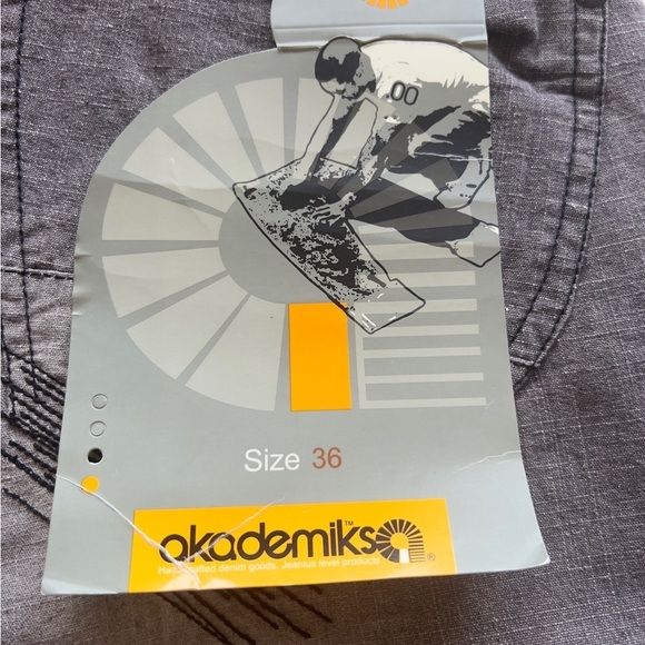 NWT Y2K Akademiks Jeans Gray 36x34 Baggy Hip Hop Wide Leg Y2K 🔥🔥 (D4) - Picture 12 of 15